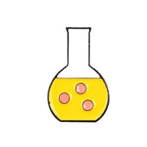 Science Test Tube Beaker Pin Brooch